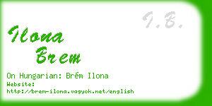 ilona brem business card